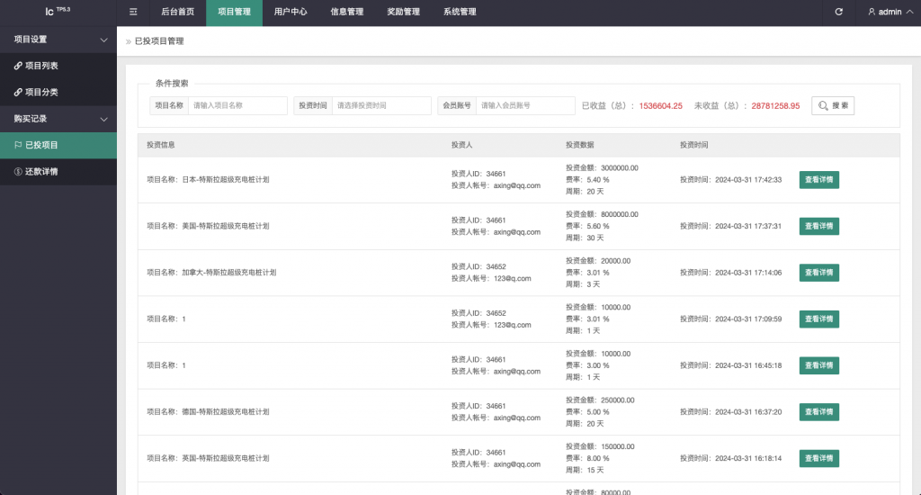 【全开源】多语言海外投资理财 全新UI特斯拉投资理财 海外理财 投资返利 完美运营 UniApp ThinkPHP