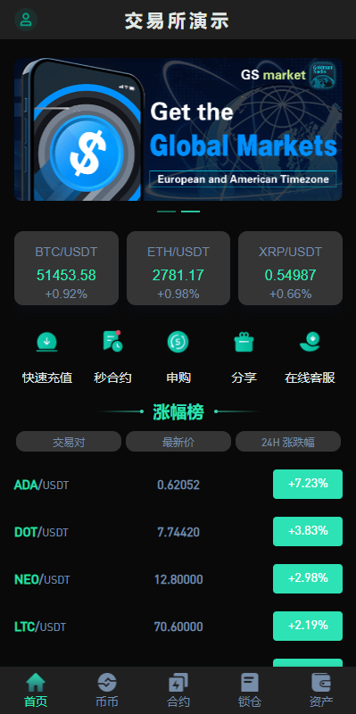 【全开源】新版多语言交易所 新UI海外交易所系统 锁仓挖矿 永续合约 秒合约 海外源码 前端uniapp