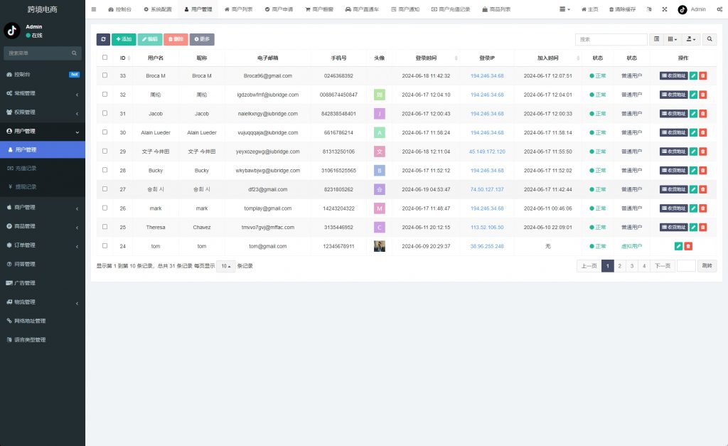 【全开源】新版多语言tiktok商城 Tiktok跨境商城系统 内嵌tiktok 内置客服 vue thinkphp