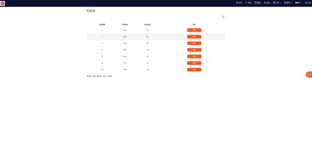【全开源】微交易所 PC自适应微盘系统 伪交易所 单控全控 利息宝 UI