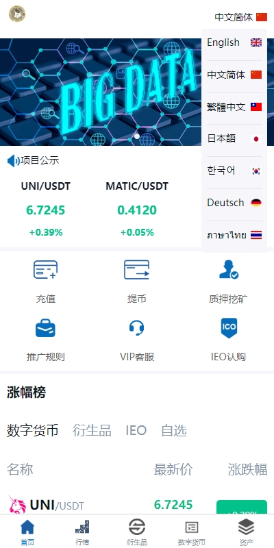 【全开源】虚拟币外汇交易 全新多语言 交易所系统 期权合约交易 VUE PHP